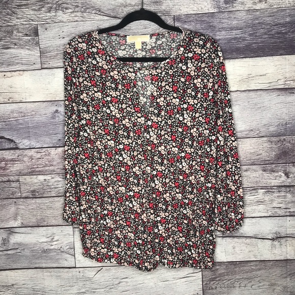 Michael Kors Tops - ▪️Michael Kors▪️Floral Keyhole Blouse
